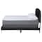 Baxton Studio Oxley Traditional Glam and Luxe Black Velvet and Gold Metal Queen Size Panel Bed 220-12848-ZORO - alternate 2